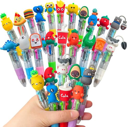 Mini Multicolor Pen في أقلام ، 4 في 1 أقلامًا للأطفال ، و 20 PCS Point Pens for Children Party Birthday ، وهدايا ممتعة متنوعة LNK Kawaii لجائزة الفصل الدراسي ، اللوازم المدرسية المكتبية in Saudi Arabia