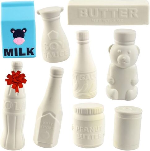 Party Craft Kit Jumbo Cute Critters Squishies (8 Unique Garden Animals) White Kawaii Scented Slow Rising Squishy Toys, Paint, Scented Stress Relief, Kids Classroom, Birthday Activity Gift(4"-6") in Saudi Arabia