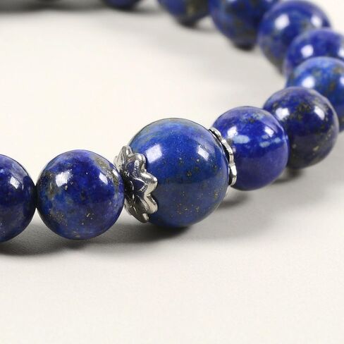 Lazuli lapis Beaded Bracelet Blue Heart Bracelet Beaded Lightweight Stretchy Boho Bracelet 7 Inches in Saudi Arabia