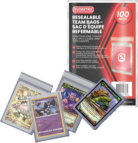 EVORETRO Pokémon Retail Booster Pack Protectors – 0.40mm PET Case for Sealed Cardboard Packs – Clear Display & Storage – Fits Standard Packs – 10-Pack Durable Protective Case in Saudi Arabia