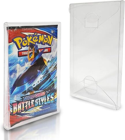 EVORETRO Pokémon Retail Booster Pack Protectors – 0.40mm PET Case for Sealed Cardboard Packs – Clear Display & Storage – Fits Standard Packs – 10-Pack Durable Protective Case in Saudi Arabia