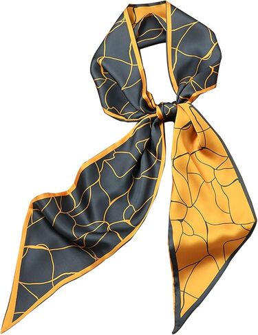 Silk Scarf For Women Purse Necklace Lightweight Fashion Designer Long Skinny Hneck Scarfs Bag Charms in Saudi Arabia