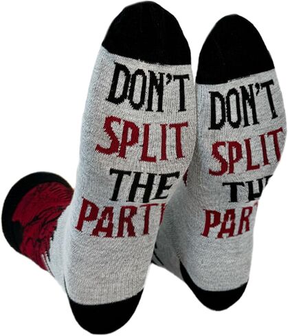 Hyp "Sock Talk Dungeons and Dragons D&D 2 pack Men's Dress Crew Socks. 2 pair – D&D Ampersand D20 Logo & Dragon - Bottom Sole Text Dungeon Master & Don't Split the Party Men’s Shoe Size 6-12 in Saudi Arabia