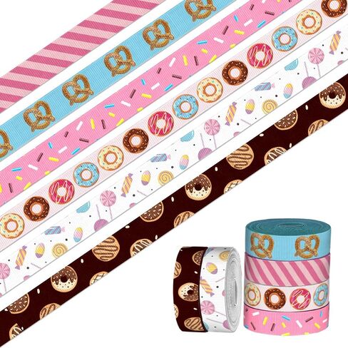 3 Roll 18 Yards Wizard Ribbons, 5/8" Orange Witch Stripe Satin Ribbons Eyeglasses Broom Fabric Ribbon for Gift Wrapping Ribbons for Wreaths Party Home DIY Decoration in Saudi Arabia