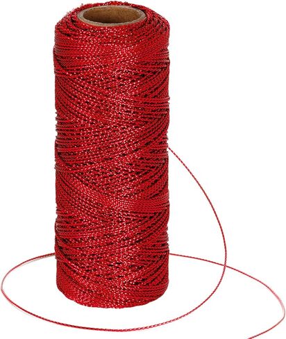 Marrywindix 110Yards Metallic Bakers String Christmas Decorative Twine Gold Wrapping Twine String Craft Twine Present Wrapping Cord for Christmas Decor DIY Crafting Presents Gift Tags in Kuwait