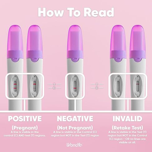 اختبار الحمل Wondfo - اكتشف HCG بدقة 99% - سهل الاستخدام في المنزل اختبار البول HCG مع نتائج سريعة وموثوقة - [عدد واحد] in Kuwait