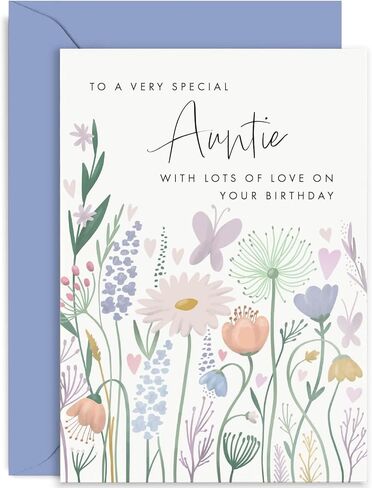 بطاقة عيد ميلاد اللغة الإنجليزية القديمة لـ NANA - بطاقة عيد ميلاد Butterfly Hearts Flower لها - بطاقة عيد ميلاد لطيفة لـ NAN من حفيدتها - بطاقات عيد ميلاد لها | فارغ في الداخل مع مظروف in Kuwait