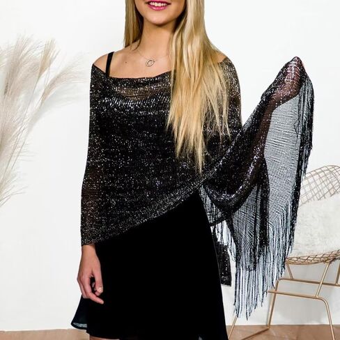 Sparkling Metallic Wrap for Evening Gowns and Special Occasions in Saudi Arabia