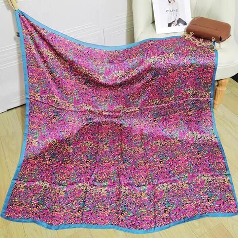 43" Large Square Scarf Fashion Scarves Hair Wrapping Scarfs Night Sleeping Headscarf for Women B07 in Saudi Arabia
