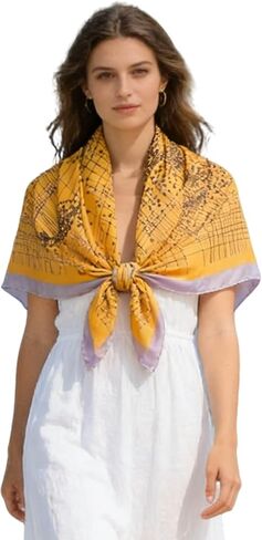 43" Large Square Scarf Fashion Scarves Hair Wrapping Scarfs Night Sleeping Headscarf for Women B07 in Saudi Arabia