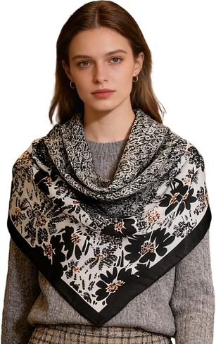43" Large Square Scarf Fashion Scarves Hair Wrapping Scarfs Night Sleeping Headscarf for Women B07 in Saudi Arabia