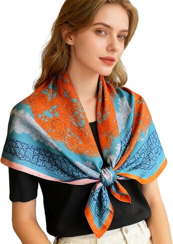 43" Large Square Scarf Fashion Scarves Hair Wrapping Scarfs Night Sleeping Headscarf for Women B07 in Saudi Arabia