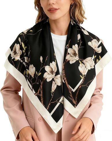 43" Large Square Scarf Fashion Scarves Hair Wrapping Scarfs Night Sleeping Headscarf for Women B07 in Saudi Arabia
