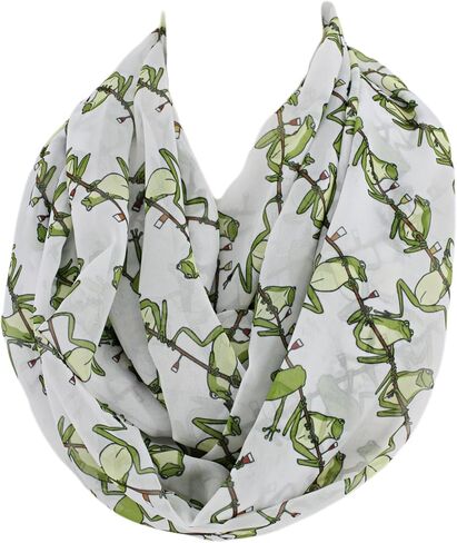 Etwoa Fun Frog Pattern Infinity scarf Circle scarf Loop Scarf in Saudi Arabia