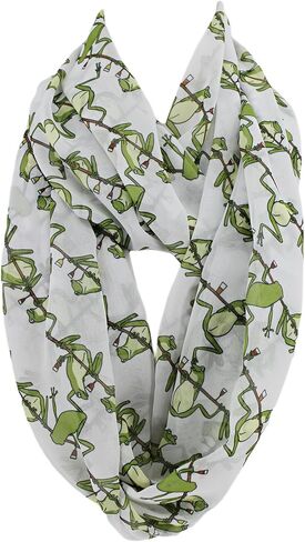 Etwoa Fun Frog Pattern Infinity scarf Circle scarf Loop Scarf in Saudi Arabia