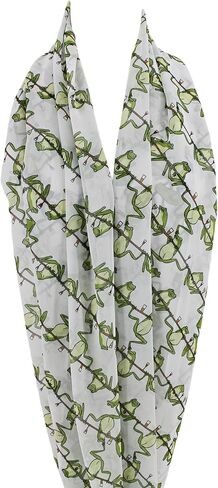 Etwoa Fun Frog Pattern Infinity scarf Circle scarf Loop Scarf in Saudi Arabia