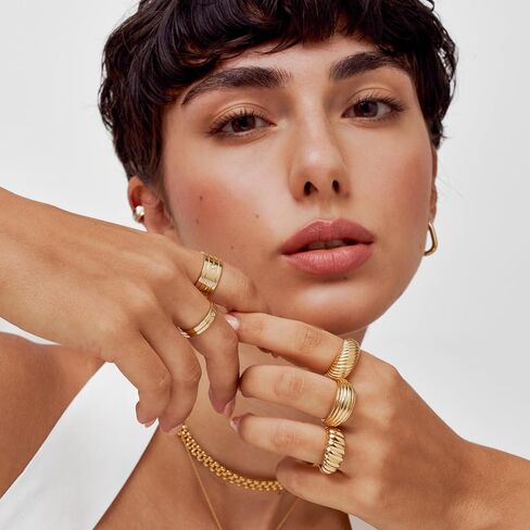OAK & LUNA Unique Designer Fashion Rings - Choose Your Style - Engraving Options - Initials or Names - Diamond Versions in Saudi Arabia