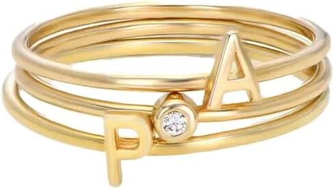 OAK & LUNA Unique Designer Fashion Rings - Choose Your Style - Engraving Options - Initials or Names - Diamond Versions in Saudi Arabia