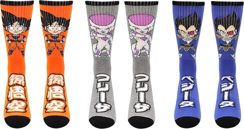 Everything Legwear Goku, Vegeta and Frieza Crew Socks in Saudi Arabia