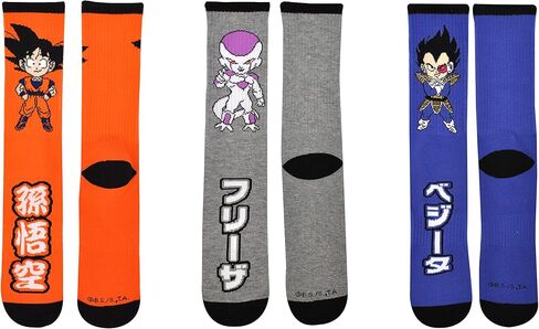 Everything Legwear Goku, Vegeta and Frieza Crew Socks in Saudi Arabia