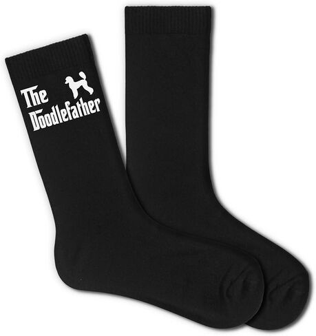 Funny Dog Dad Socks, Black Crew Socks for Dog lovers in Saudi Arabia