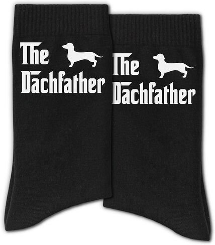 Funny Dog Dad Socks, Black Crew Socks for Dog lovers in Kuwait