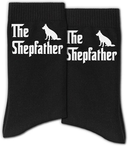 Funny Dog Dad Socks, Black Crew Socks for Dog lovers in Saudi Arabia