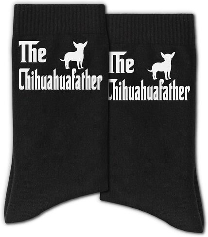Funny Dog Dad Socks, Black Crew Socks for Dog lovers in Saudi Arabia