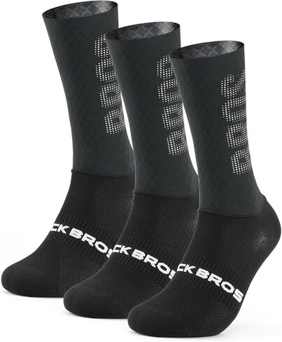 ROCKBROS Cycling Compression Socks,Crew Length,Non-Slip,Breathable&Wicking,Road,Bike Sports and Running for Men Women,3-Packs in Saudi Arabia