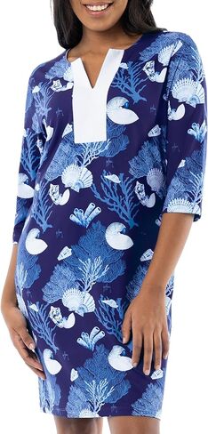 Guy Harvey Women's 3/4 Sleeve Tunic Dress in Saudi Arabia