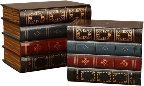 صندوق تخزين الكتب الخشبية الكلاسيكية باللون البني من قطعتين من بلانك، 7.87 × 6.3 × 5.51 بوصة، سعة كل منها 1 كجم، عدد 2 in Kuwait