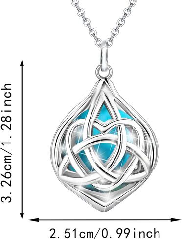 Celtic Knot Turquoise Earrings and Necklace Set for Women Sterling Silver Hypallergenic Leverback Earrings Classic Adjustable Pendant Necklace Jewelry Gifts for Mom Wife in Saudi Arabia