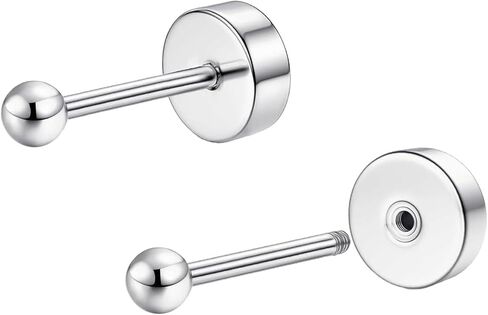 STJARNA 2 مللي متر 3 مللي متر 4 مللي متر الكرة أقراط تيتانيوم ظهر مسطح المسمار وأقراط هيبوالرجينيك النساء الرجال المجوهرات in Kuwait