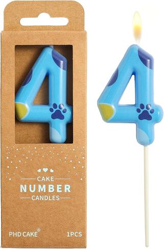 PHD CAKE 2.76 Inch Number 2 Cartoon Dog Birthday Candles, Blue Dog Number Candles, Cake Number Candles, Party Celebration, Style Candle in Saudi Arabia