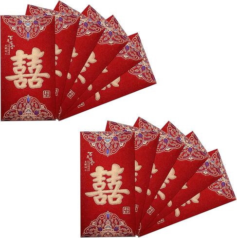 12 PCS حفلات زفاف حمراء الأظرف التقليدية الصينية الفاخرة النقد الهدية هونغ باو أموال محظوظة الحزم الحمراء لحفل الزفاف عريس العريس حديثا in Kuwait