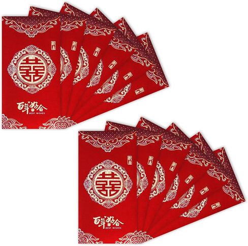12 PCS حفلات زفاف حمراء الأظرف التقليدية الصينية الفاخرة النقد الهدية هونغ باو أموال محظوظة الحزم الحمراء لحفل الزفاف عريس العريس حديثا in Kuwait
