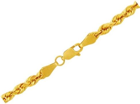 Gold Chains and Necklaces - Rope Solid 10K Gold Chain 3mm (22 Inches) in Saudi Arabia