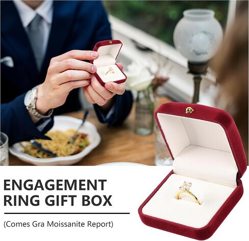 Sterling Silver Engagement Ring, 1.5CT Radiant Cut CZ, Gold Plated, Size 5-9 Gift for Wife for her, Cubic Zirconia, Cubic Zirconia in Saudi Arabia