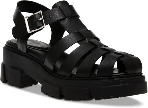 صندل نسائي من Wild Pair Heraa Strappy Fisherman أسود 9.5 متوسط ​​(B، M) in Kuwait