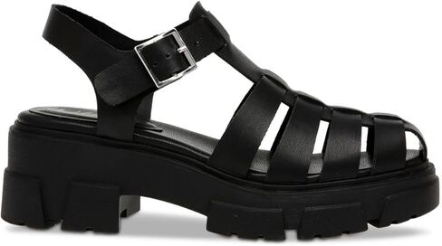 صندل نسائي من Wild Pair Heraa Strappy Fisherman أسود 9.5 متوسط ​​(B، M) in Kuwait