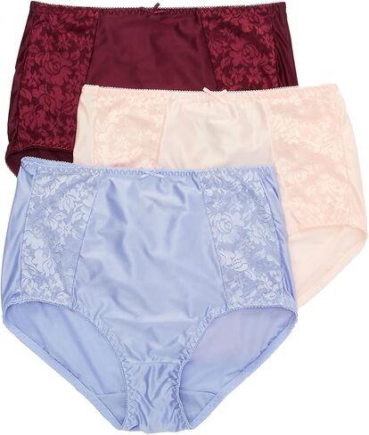 Bali Women's Double Support Brief Panty - 3 Pack, DFDBB3, Pink/Purple/Winter, 9 in Saudi Arabia