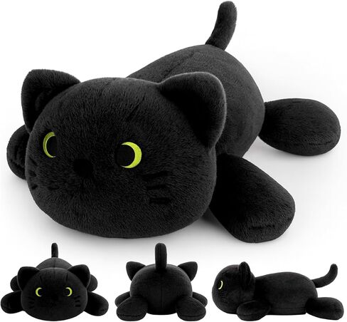 Weighted Cat Plush Pillow – 22-Inch, 4 lbs Heavy Stuffed Animal Toy, Soft & Cute, Calming & Stress Relief, Real Hug, Sleep Companion, Travel Companion for Kids and Adults in Saudi Arabia