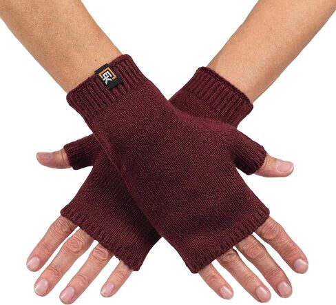 Evolution Knitwear Wool Knit Fingerless Mittens - Super Soft Merino Wool - Made in the USA in Saudi Arabia