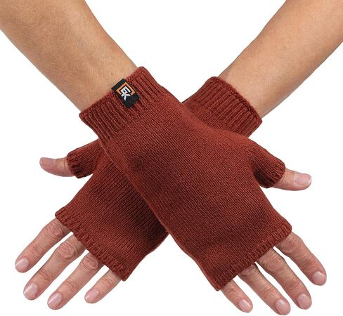 Evolution Knitwear Wool Knit Fingerless Mittens - Super Soft Merino Wool - Made in the USA in Saudi Arabia