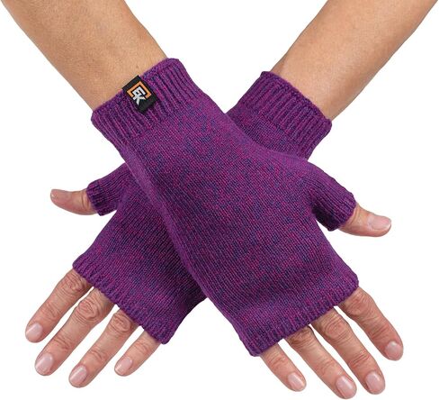 Evolution Knitwear Wool Knit Fingerless Mittens - Super Soft Merino Wool - Made in the USA in Saudi Arabia