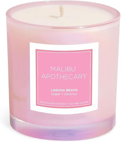 شمعة Malibu Apothecary للسيدات من تركس وكايكوس، باللون الوردي القزحي، 7.5 أونصة in Kuwait