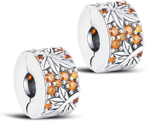 Clip Stopper Charm for Bracelets 925 Sterling Silver with 5A Cubic Zirconia Security Lock Spacers Stopper Bead for Women Family Friends Charm Bracelets in Kuwait