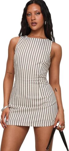 Princess Polly womens Yumiko Romper Brown Stripe in Saudi Arabia