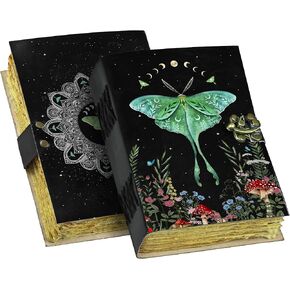 Kir-by Leather Journal - Cute Handmade Leather Notebook For Women & Men 200 Vintage Deckle Edge Paper Notebooks Sketchbook Retro Gifts (7x5 inches) (7x5 inch) in Kuwait