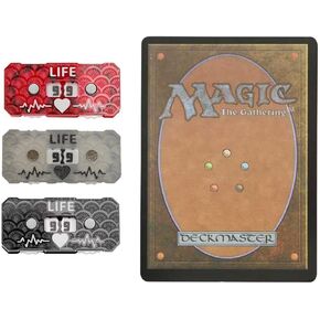 Life Counter 2 Pcs Pcak Twin Digits Dragon Scale Pattern Designed 2 x 4 cm (0.787 x 1.57 in) for cEDH Game & MTG Dual Game Made of Acrylic (Black & Red Scale) in Saudi Arabia